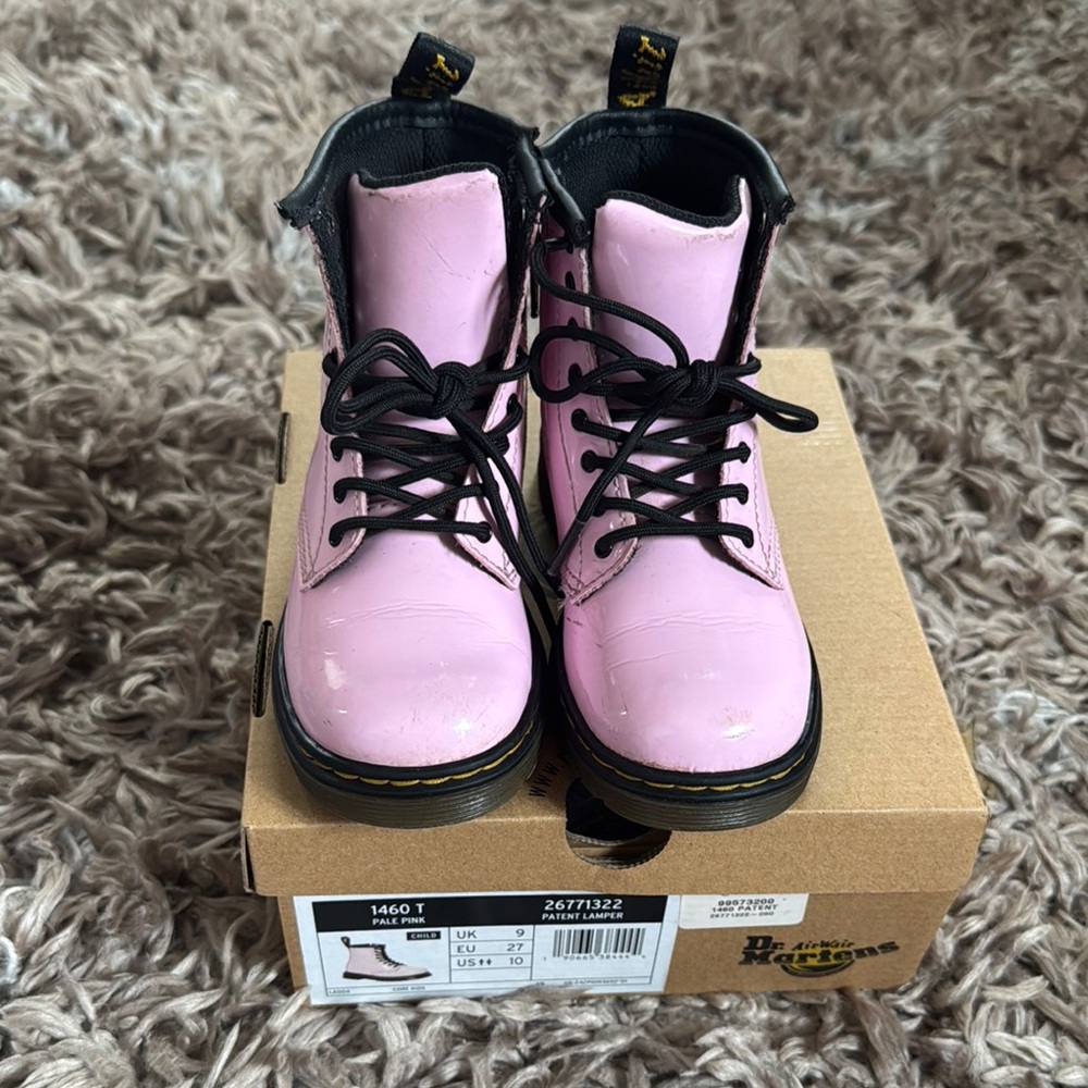 Dr. Martens Pink Leather Boots